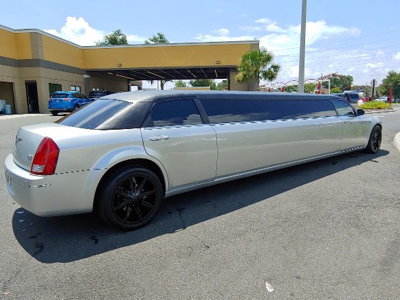 back side of limo